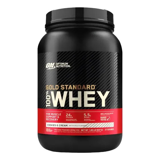 Whey protein em pó para ganho de massa muscular e recuperação pós-treino